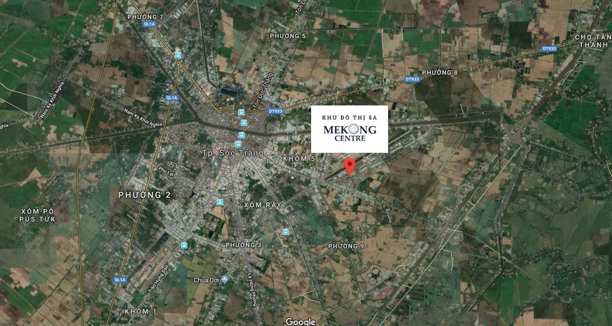 vi tri du an khu do thi mekong centre - DỰ ÁN KHU ĐÔ THỊ 5A MEKONG CENTRE SÓC TRĂNG