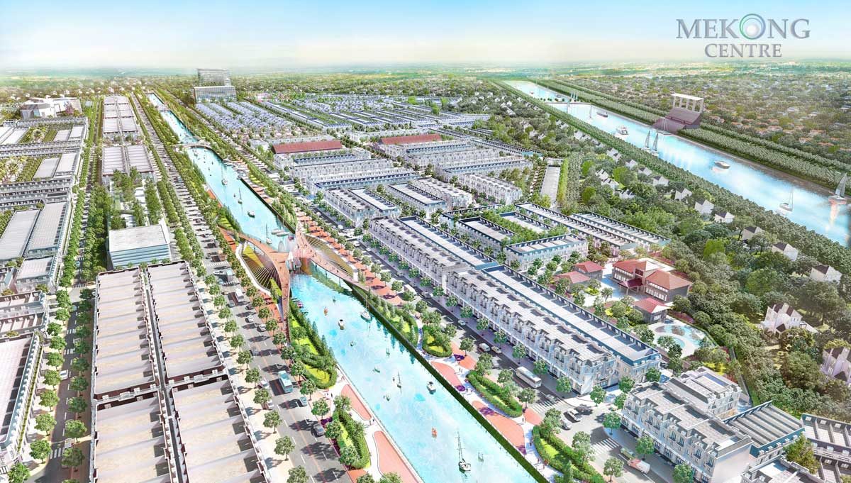 phoi canh kenh nhan luc giua du an mekong centre - DỰ ÁN KHU ĐÔ THỊ 5A MEKONG CENTRE SÓC TRĂNG