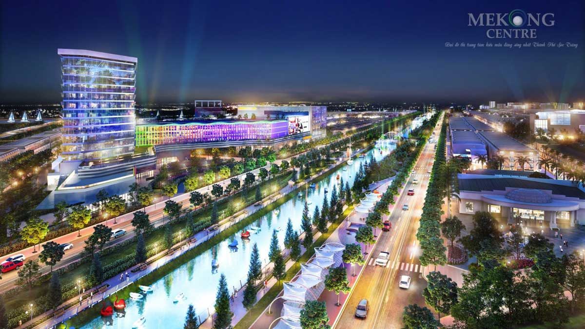 phoi canh khu trung tam thuong mai du an mekong centre - DỰ ÁN KHU ĐÔ THỊ 5A MEKONG CENTRE SÓC TRĂNG