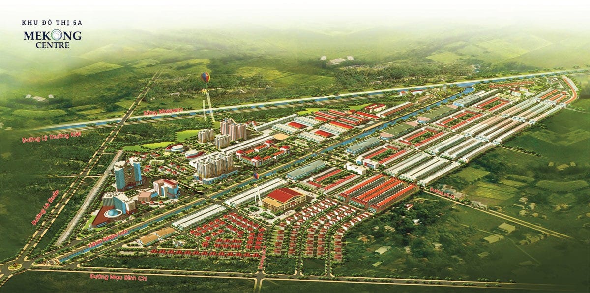 phoi canh du an khu do thi 5a mekong centre - DỰ ÁN KHU ĐÔ THỊ 5A MEKONG CENTRE SÓC TRĂNG
