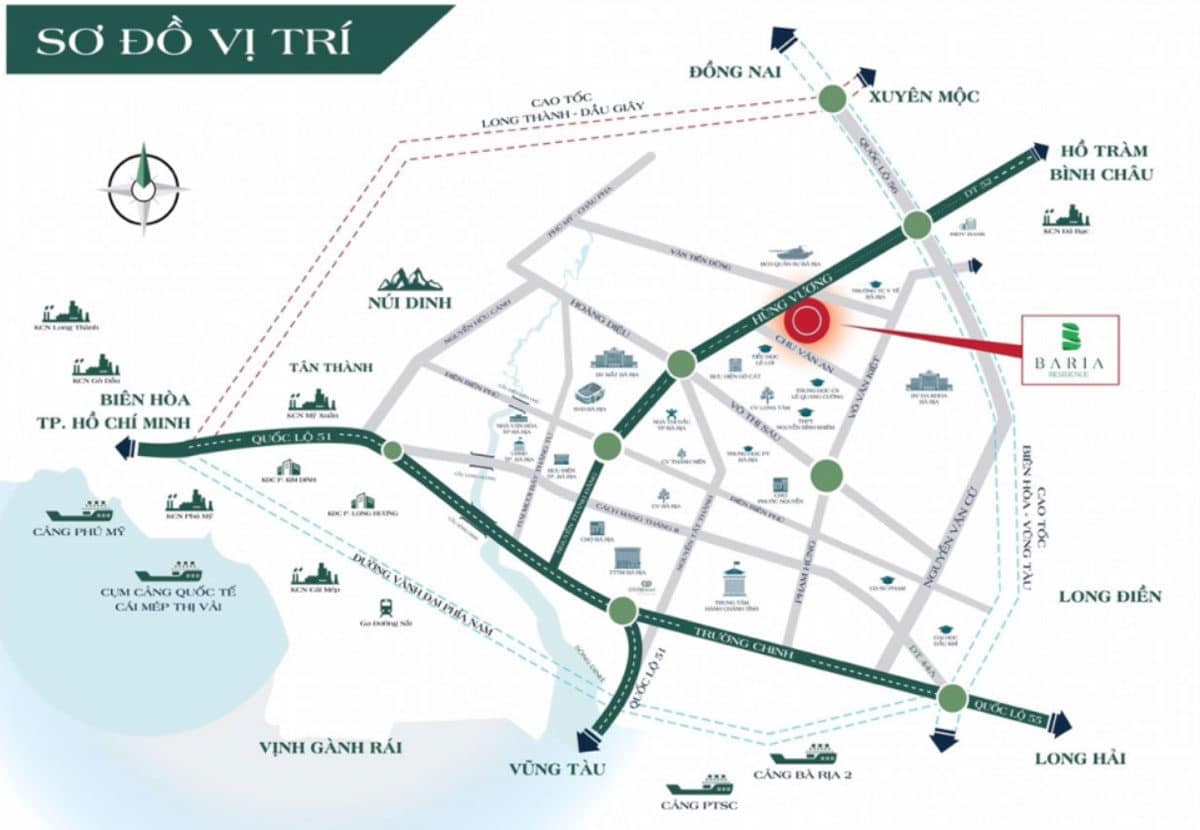 vi tri du an baria residence - BARIA RESIDENCE DỰ ÁN ĐẤT NỀN BÀ RỊA VŨNG TÀU