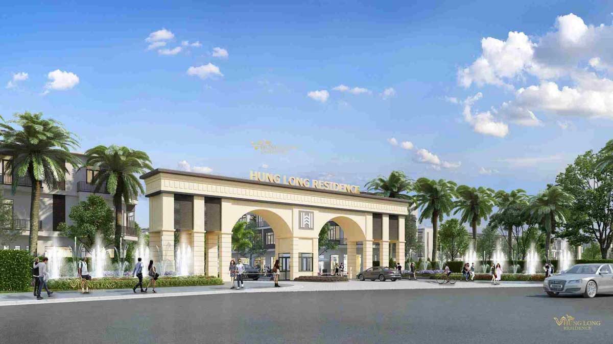 cong du an hung long residence - DỰ ÁN HƯNG LONG RESIDENCE LONG AN