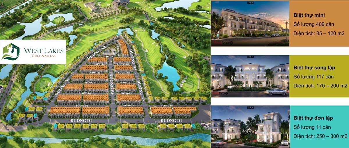 tong the du an west lakes golf villas - DỰ ÁN WEST LAKES GOLF & VILLAS LONG AN