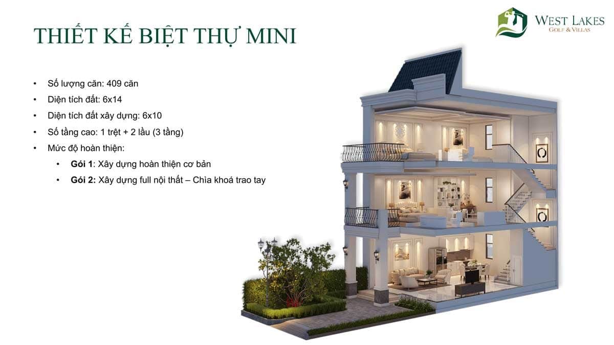 thiet ke biet thu mini west lakes golf villas - DỰ ÁN WEST LAKES GOLF & VILLAS LONG AN