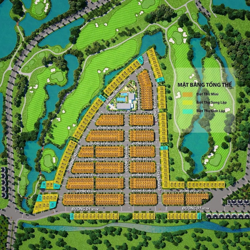mat bang phan lo du an west lakes golf villas long an - DỰ ÁN WEST LAKES GOLF & VILLAS LONG AN