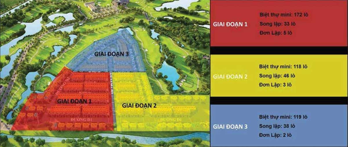 Mat bang du an West Lakes Golf Villas - DỰ ÁN WEST LAKES GOLF & VILLAS LONG AN