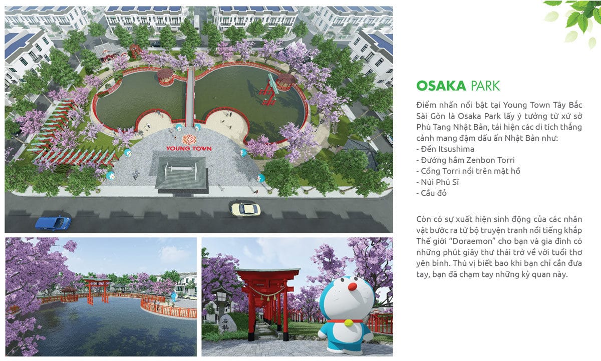 cong vien osaka park - DỰ ÁN YOUNG TOWN ĐỨC HÒA LONG AN