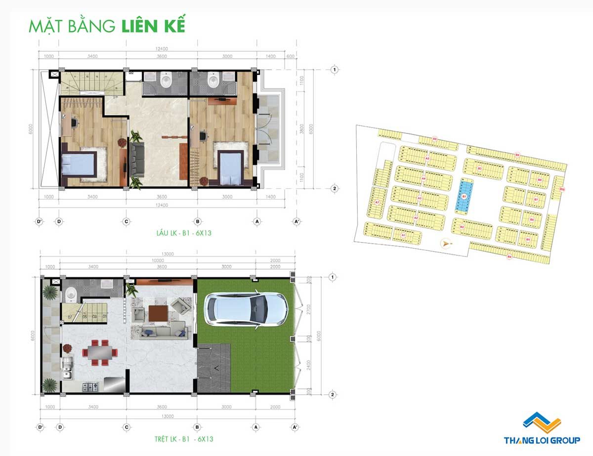 mat bang nha pho lien ke 2 young town - DỰ ÁN YOUNG TOWN ĐỨC HÒA LONG AN