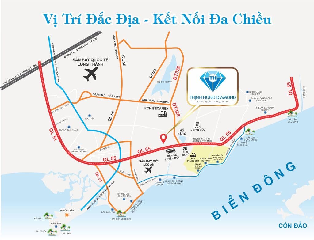 DỰ ÁN THỊNH HƯNG DIAMOND XUYÊN MỘC vị trí dự an thịnh hưng bà tô - DỰ ÁN THỊNH HƯNG DIAMOND XUYÊN MỘC