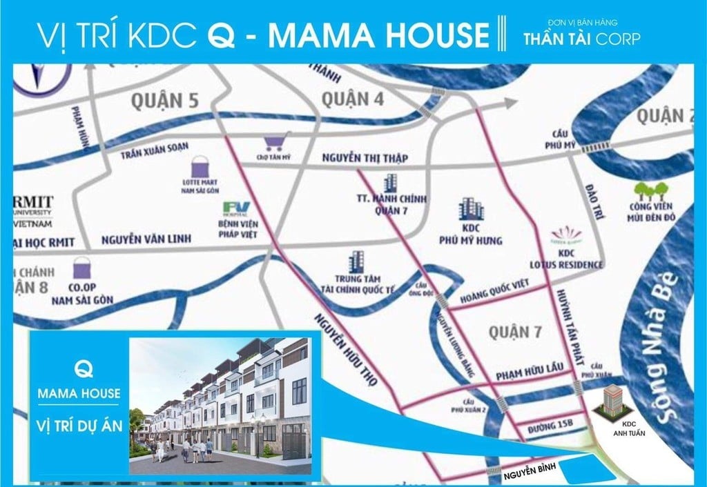 DỰ ÁN Q MAMA HOUSE HUỲNH TẤN PHÁT vị trí dự án Q mama House - DỰ ÁN Q MAMA HOUSE HUỲNH TẤN PHÁT