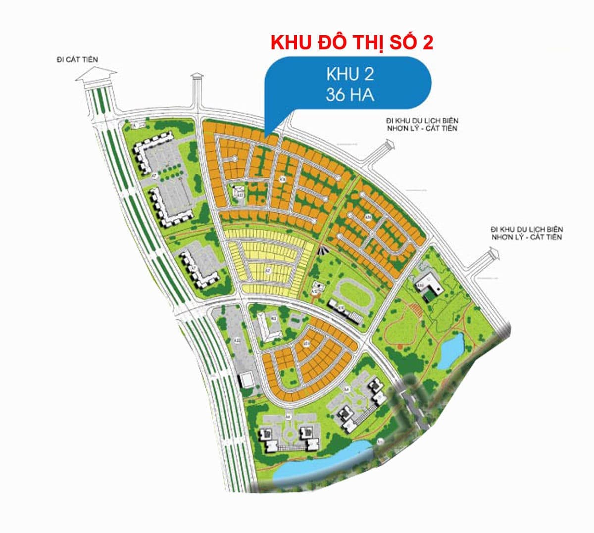 mat bang phan lo khu do thi so 2 du an khu do thi nhon hoi - DỰ ÁN KHU ĐÔ THỊ SINH THÁI NHƠN HỘI NEW CITY