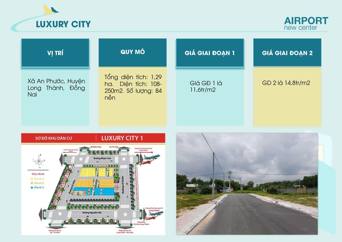 thong tin du an luxury city - DỰ ÁN AIRPORT NEW CENTER LONG THÀNH ĐỒNG NAI