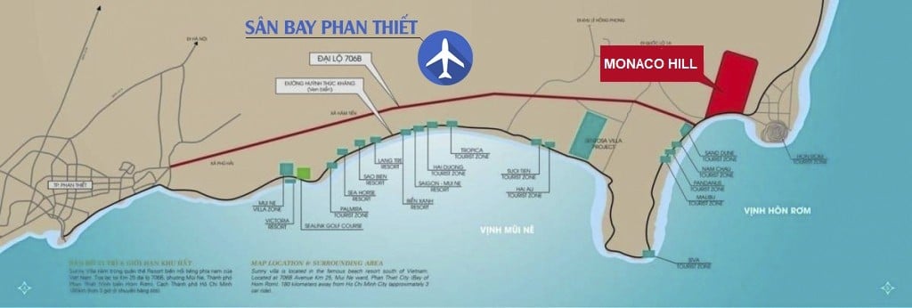 DỰ ÁN ĐẤT NỀN MONACO HILL MŨI NÉ PHAN THIẾT vị trí monaco hill villas - DỰ ÁN ĐẤT NỀN MONACO HILL MŨI NÉ PHAN THIẾT