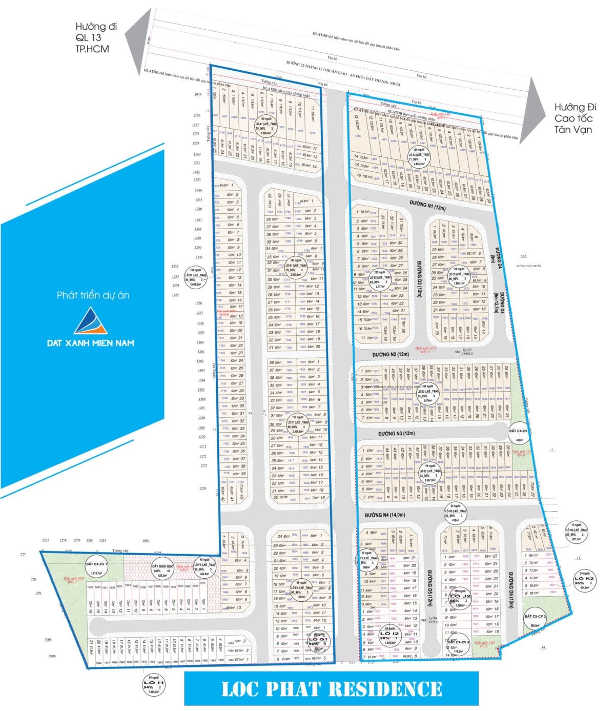 mat bang phan lo du an loc phat residence - DỰ ÁN LỘC PHÁT RESIDENCE BÌNH DƯƠNG