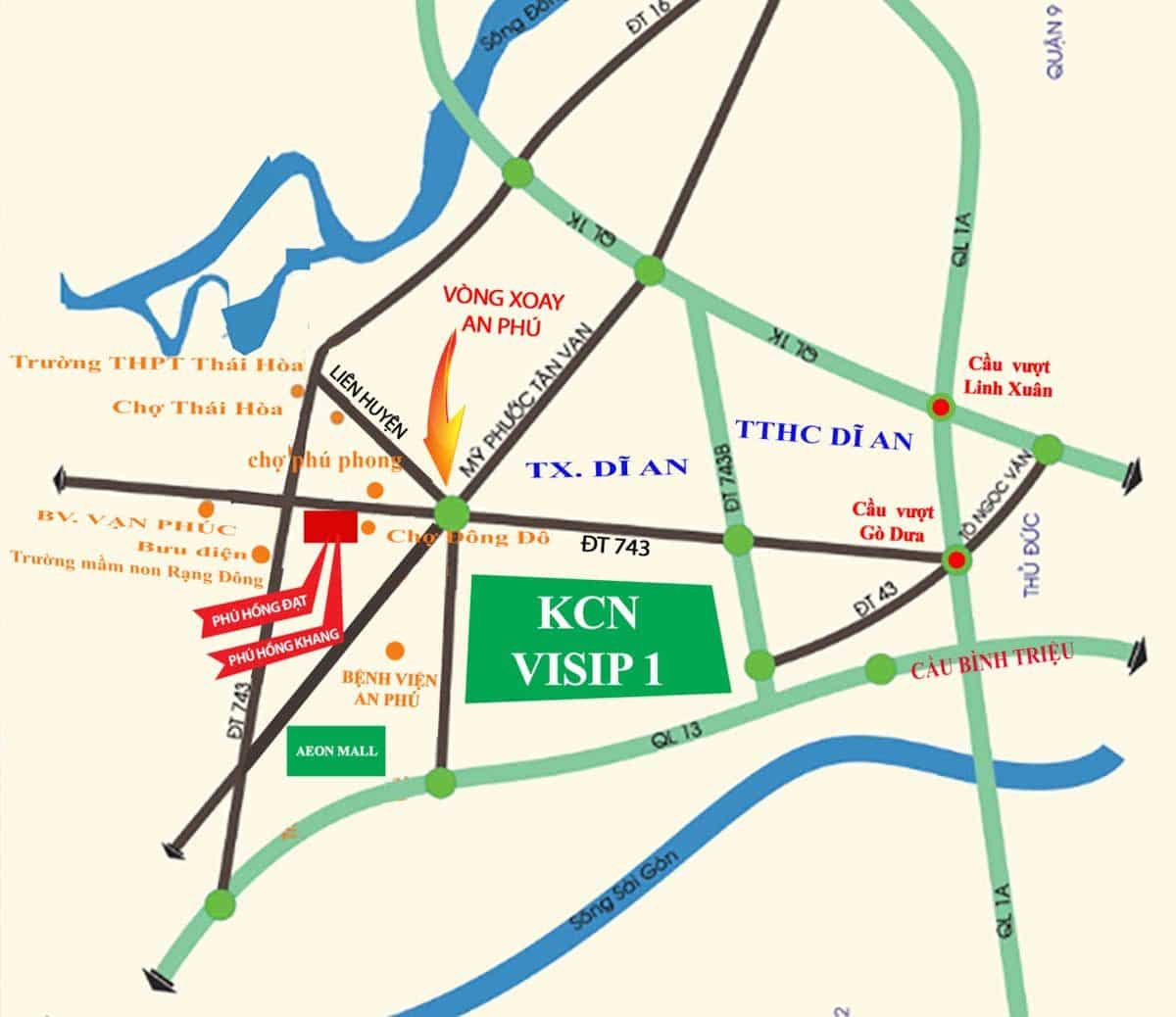 vi tri du an phu hong loc phu hong phat - DỰ ÁN PHÚ HỒNG LỘC VÀ PHÚ HỒNG PHÁT