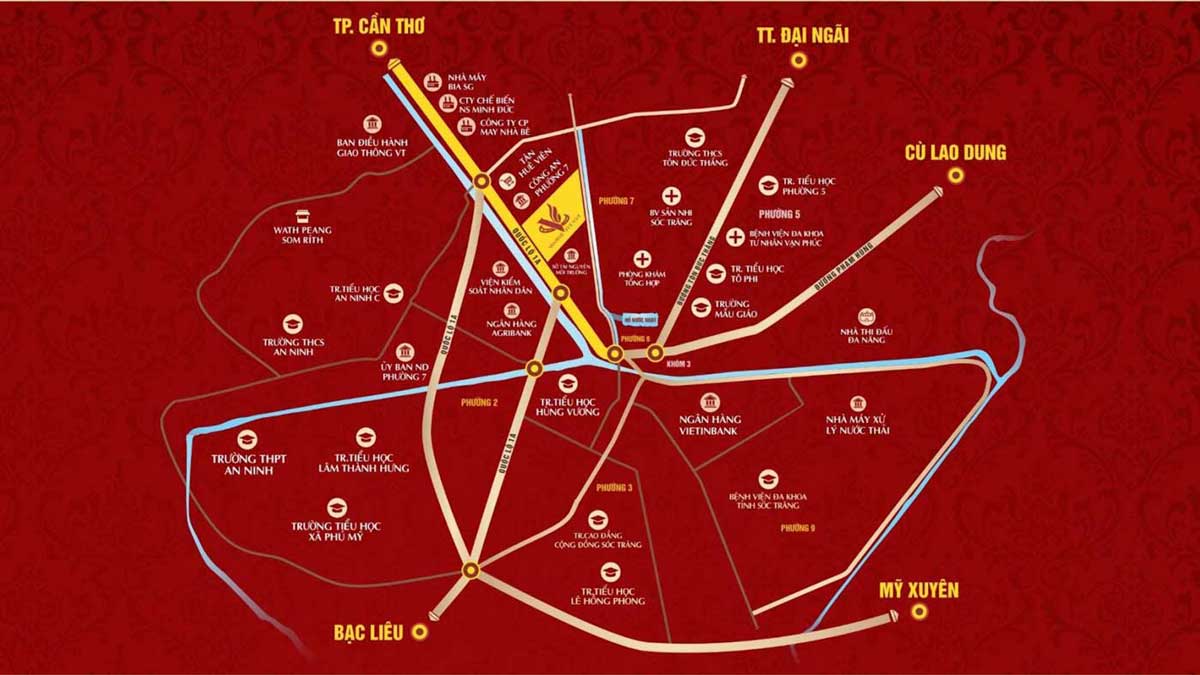 Vi tri Du an Van Phat Avenue Soc Trang - Vạn Phát Avenue Sóc Trăng