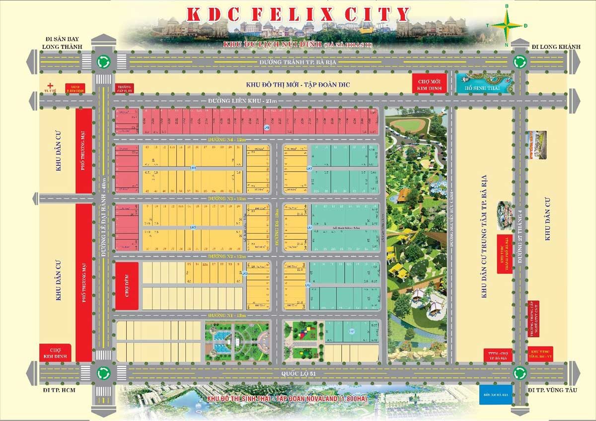 mat bang phan lo du an felix city - DỰ ÁN FELIX CITY BÀ RỊA