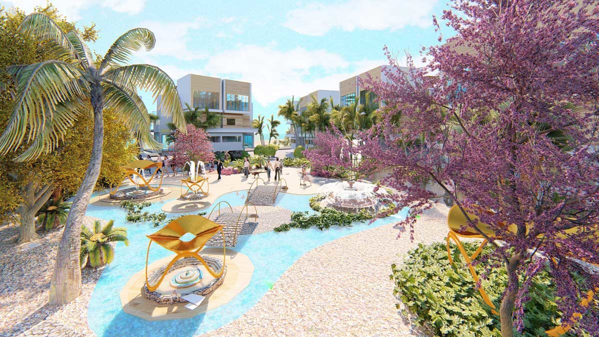 cong vien ngan hoa tai du an ocean gate - DỰ ÁN OCEAN GATE BÌNH CHÂU