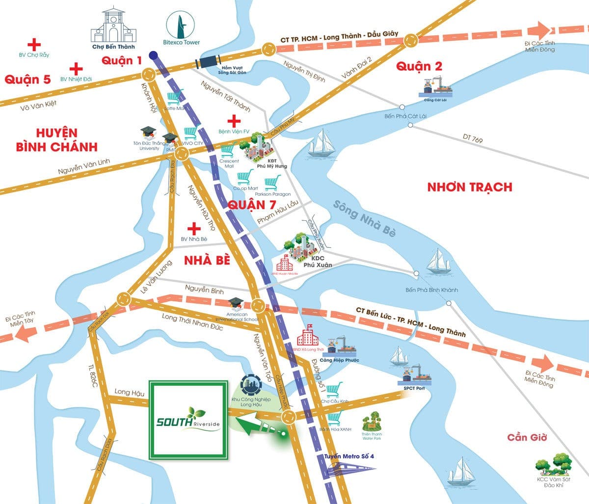 so do vi tri south riverside - DỰ ÁN SOUTH RIVERSIDE NHÀ BÈ