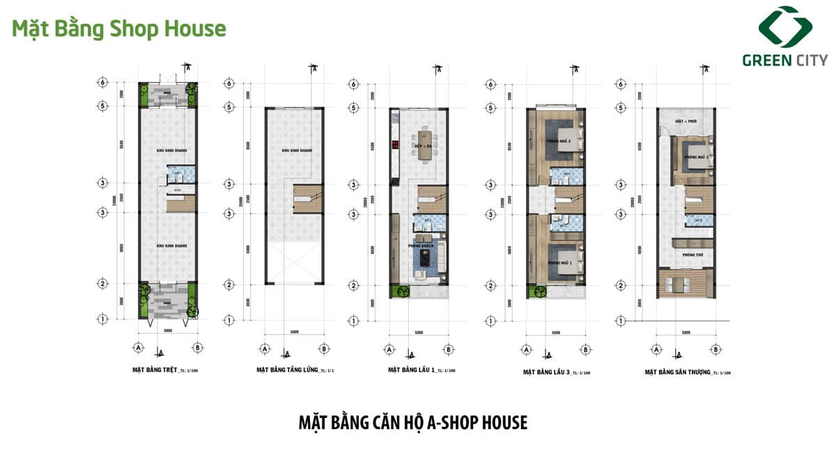 mat bang thiet ke can shophouse loai a green city - DỰ ÁN GREEN CITY QUẬN 9