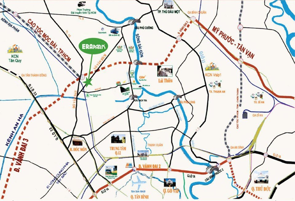 vi tri du an era park - DỰ ÁN ERA PARK VÕ VĂN BÍCH CỦ CHI