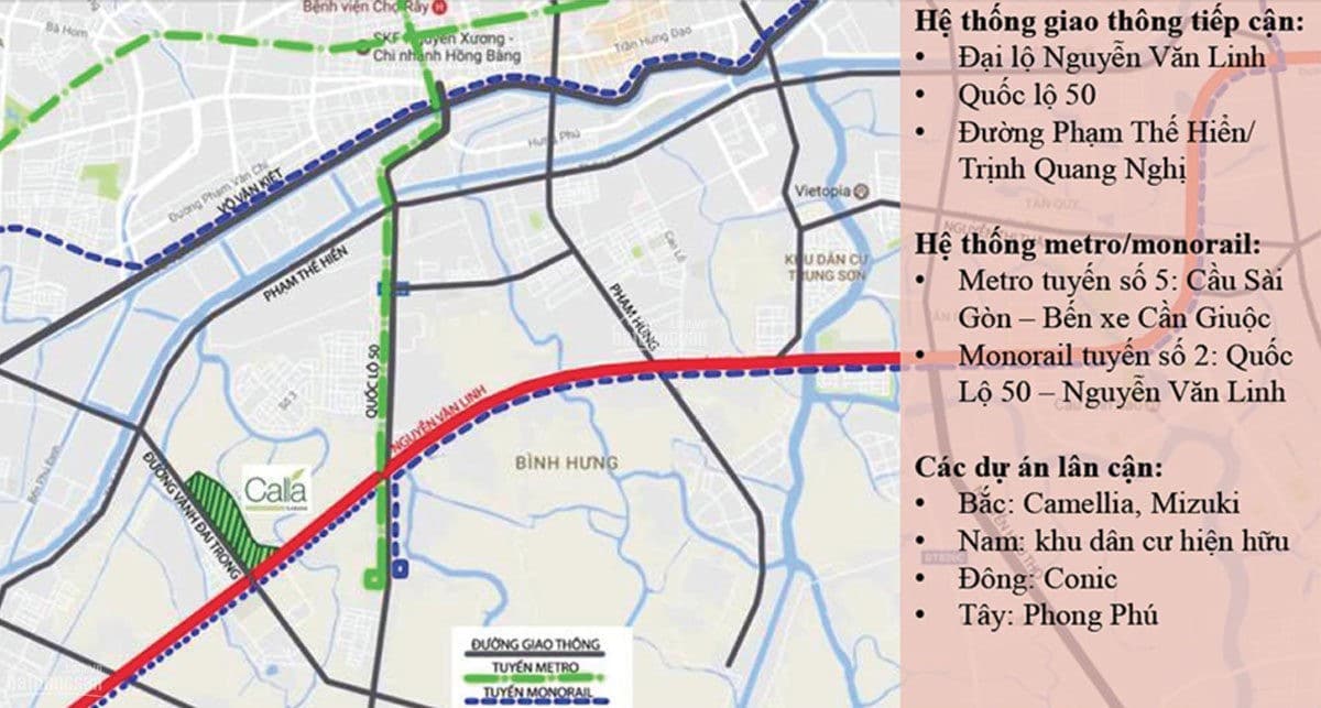 WATERPOINT BẾN LỨC LONG AN tuyến monorail 3A tại Tân Kiên - WATERPOINT BẾN LỨC LONG AN