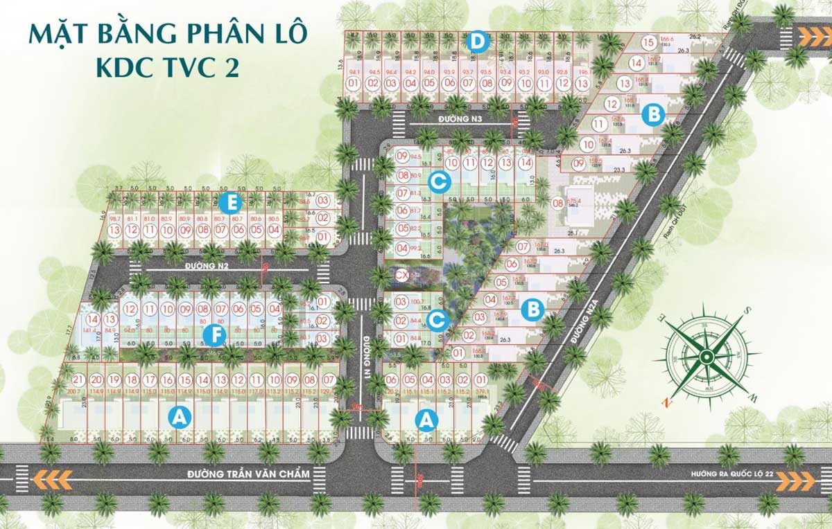 mat bang phan pho du an khu dan cu tvc 2 tran van cham cu chi - DỰ ÁN ĐẤT NỀN KHU DÂN CƯ TVC TRẦN VĂN CHẨM CỦ CHI
