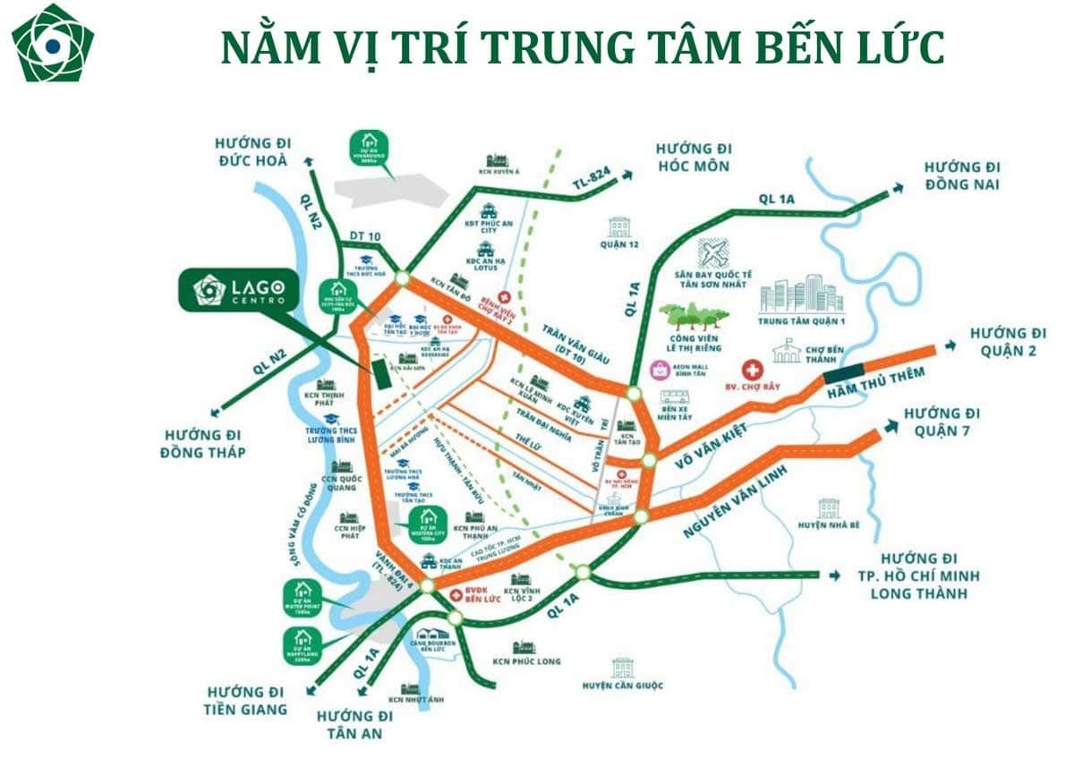 vi tri du an lago centro - DỰ ÁN LAGO CENTRO BẾN LỨC LONG AN