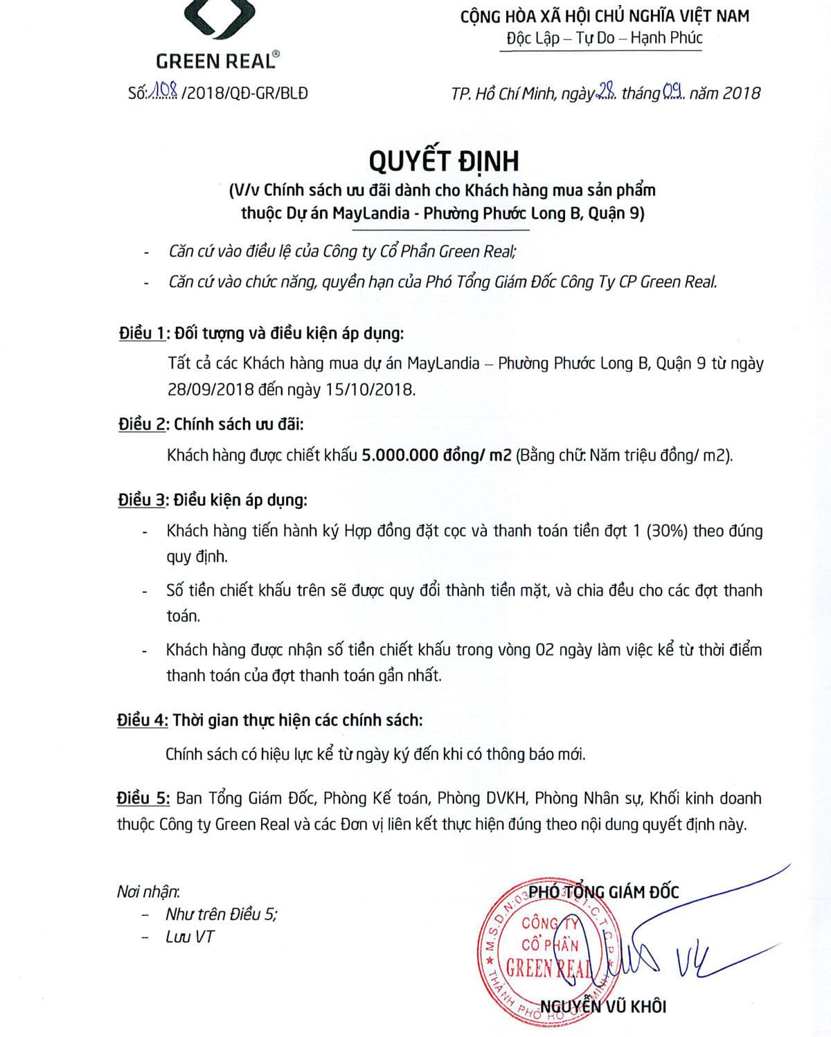 chinh sach uu dai cua du an maylandia - DỰ ÁN MAYLANDIA QUẬN 9