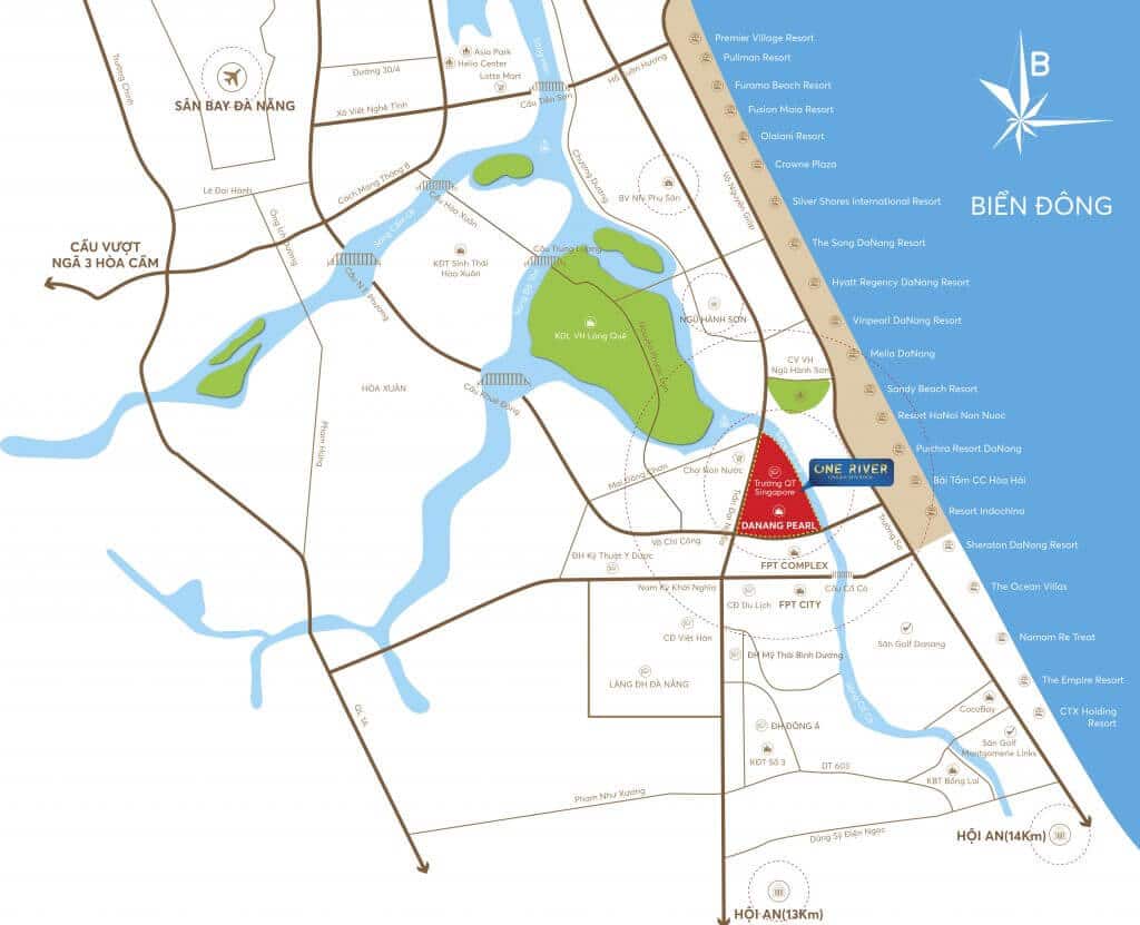 vi tri one river villas da nang - DỰ ÁN ONE RIVER VILLAS ĐÀ NẴNG