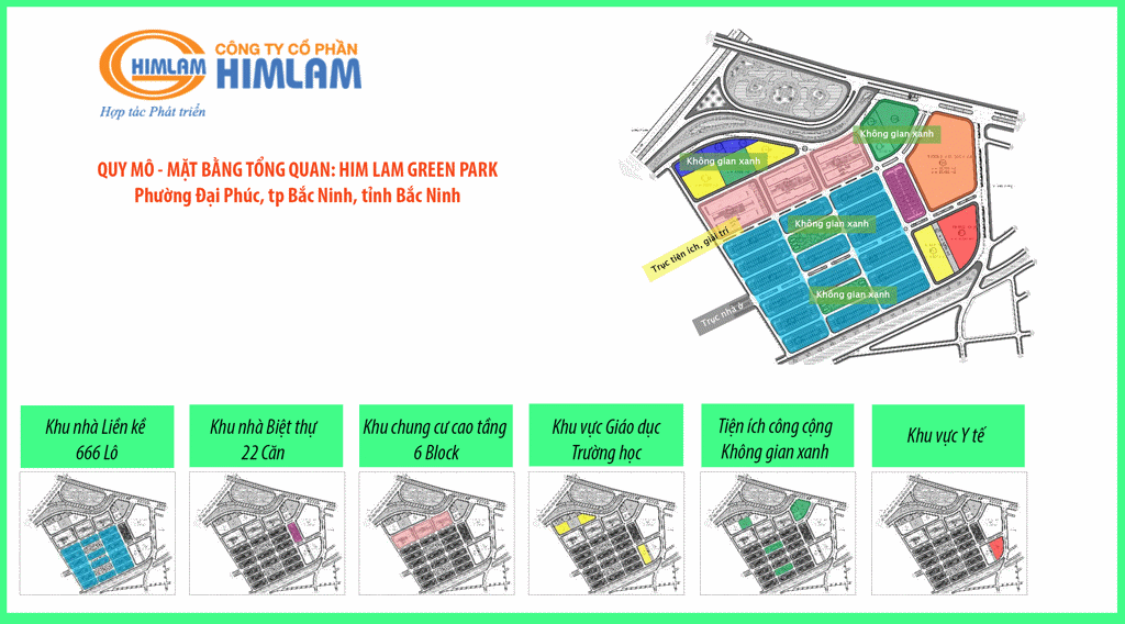 mat bang him lam green park - DỰ ÁN HIM LAM GREEN PARK BẮC NINH