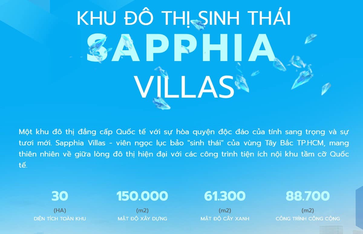 SAPPHIA VILLAS - DỰ ÁN SAPPHIA VILLAS LONG AN